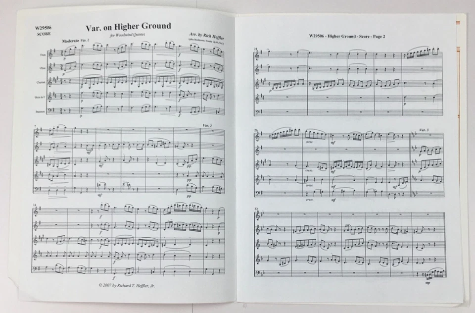 Higher Ground Advanced Woodwind Quintet Sheet Music Rich Heffler Music - Image 3 of 4
