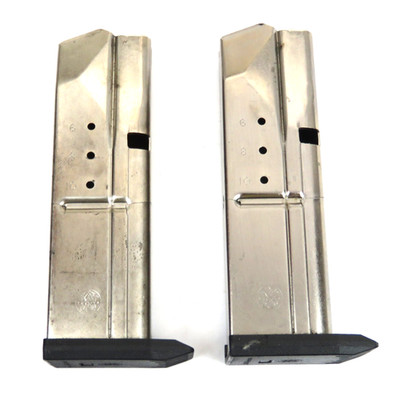 LOT OF 2 - Smith & Wesson SW9VE SW9 9mm 10 Round Magazine S&W Steel Clip