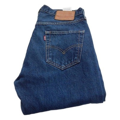 Levi Set 501 Straight Jeans Big E Blau Taille 30 Bein 32 W30 L32 Button Fly (Q9160