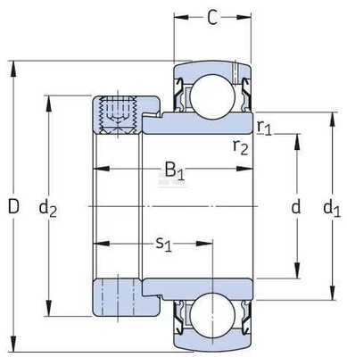 Kramp-yet206104skf - Bearing insert 1-1/4'' / 31.75x62x18mm SKF