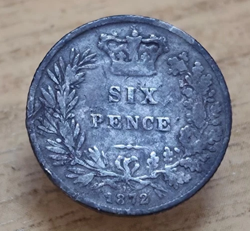 1872 Victoria Sixpence — photo from the most recent tracked eBay sale