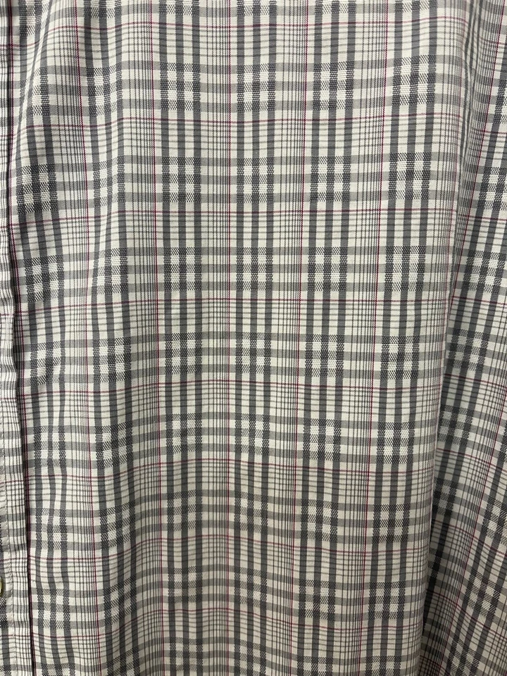 Camisa de vestir ajustada Tallia para hombre gris blanco rosa a cuadros talla 16,5 34/35 Foto 3 de 4