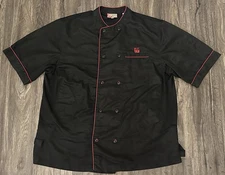 Men’s Oobe Chick-Fil-A Black/Red Chef Employee Button Coat -Size XL