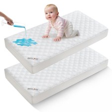 Waterproof Mattress Protector Crib, 2 Pack Soft Mattress Pad, Noiseless Machi...
