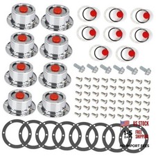 8 Pack 343-4009 Trailer Hub Caps With Oil Window Cover Kit 8 Set 343 8pcs Set 8 Pack 343-4009 Trailer Hub Caps With Oil Window Cover Kit 8 Set 343 8pcs Set