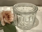 Vintage Anchor Hocking/Fire King Clear Glass Jam Jar With Lid EUC