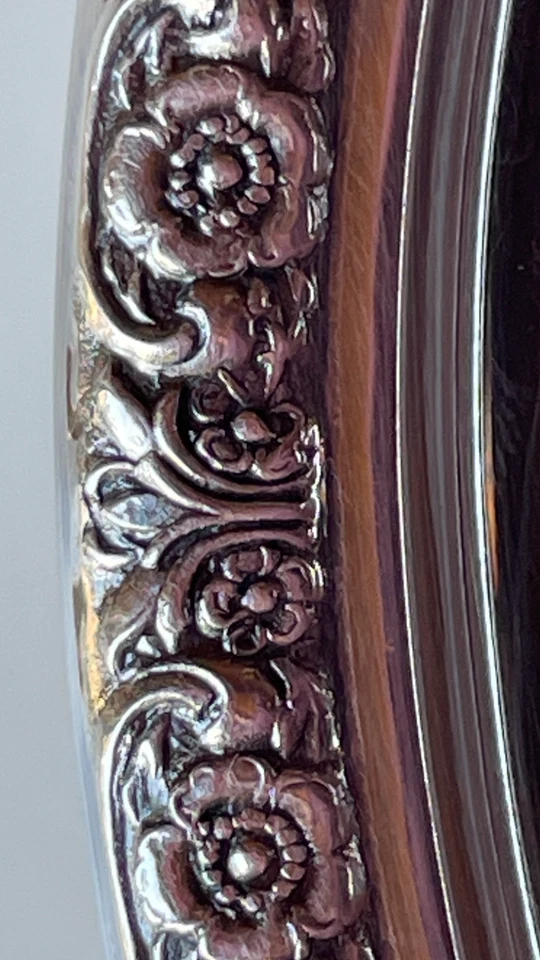 1940s Rare International Sterling Silver Bon Bon Bowl B179 Prelude Repousse Rim - Image 2 of 4