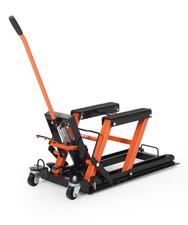 1500lb Hydraulic Motorcycle Lift Table Scissor Jack Stand W Safety Lock Straps