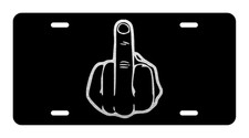 Deep Engraved Bird Middle Finger Car Tag Diamond Etch License Plate Funny Gift Deep Engraved Bird Middle Finger Car Tag Diamond Etch License Plate Funny Gift