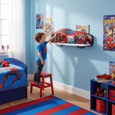 Mensola a Forma di Auto Spider-Man in Legno - TPSPIDERMENS 65,5x24,5x13,5cm
