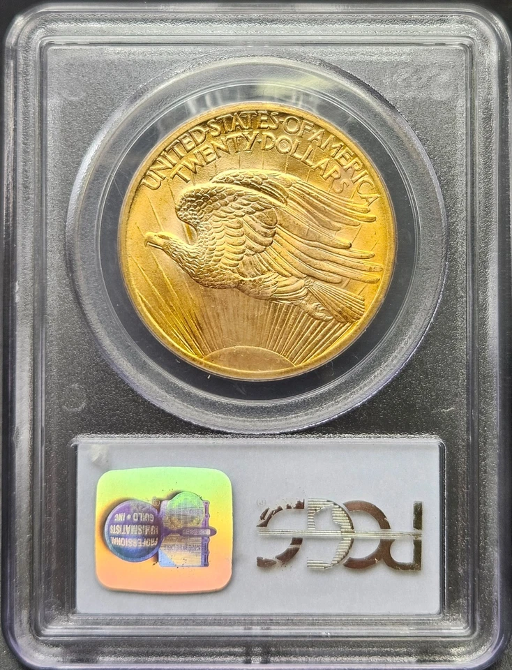 Золотой Двойной Орел 1907 $20 Saint Gaudens MS 65 PCGS, Острое Великолепие! - Изображение 2 из 2