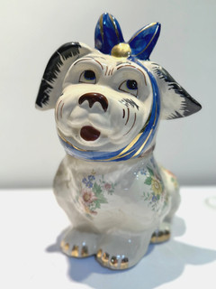 Vintage Original Shawnee Muggsy Dog With Gold Trim Cookie Jar No Reserve
