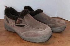 Hi-Tec V-lite Snowflake Low Boot Shoe Womens US 8 Brown Suede Sherpa Insu-lite