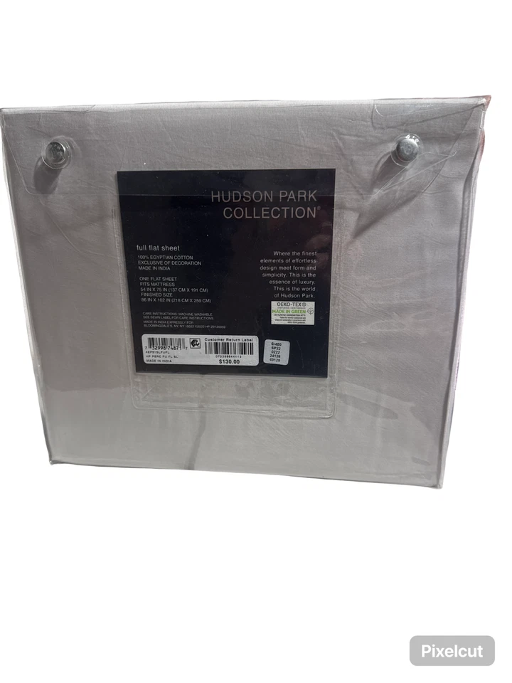 Hudson Park Collection Egyptian Percale Flat Sheet- Exclusive NWT - Image 3 of 4