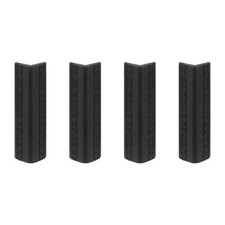 4Pcs Self Adhesive Baseboard Corner Block, 0.55"x2.17" Corner Protector, Black