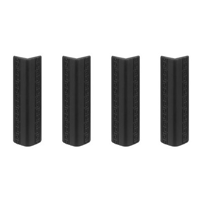 4Pcs Self Adhesive Baseboard Corner Block, 0.55''x2.17'' Corner Protector, Black