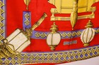 Hermes Feux de Route Silk Scarf Antique Carriage Lamps Red Carre 90 — photo 5