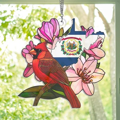 West Virginia Ornament, Cardinal Decor, State Home Gift