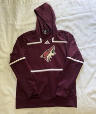 adidas Arizona Coyotes Officially Licensed NHL Hoodie Maroon White Hockey Size L