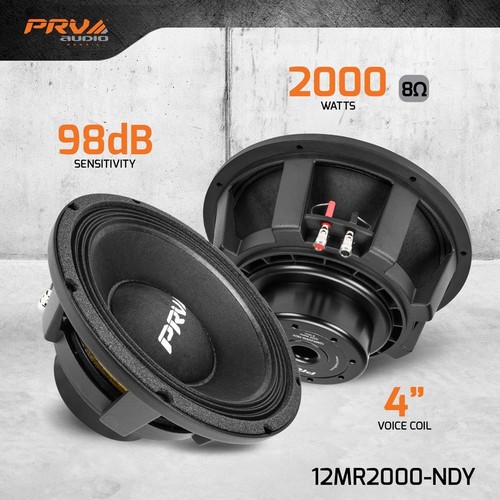 PRV AUDIO 12MR2000-NDY Altoparlante Audio PRO Midrange 12 Pollici, 2000 Watt 8 Ohm,... - Foto 2 di 7