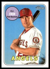 C.J. Cron 2018 Topps Heritage #245 Angels MLB READ FREE SHIPPING AutographDen