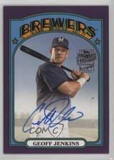 2022 Topps Archives 1972 Fan Favorites Purple /150 Geoff Jenkins Auto 1p5r