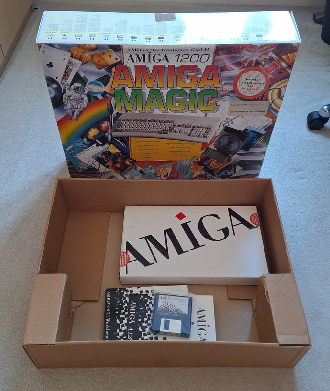 Amiga 1200 'Amiga Magic' box set with original software & manuals. No computer!