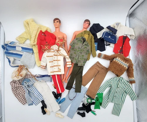 Vtg  Mattel 1960’s 70's Barbie's Boyfriend Ken Dolls with Clothes & Accessories