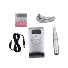 Portable Nail Art Machine with LED Curing Lamp 35000 RPM Type C Cable 6 Bits