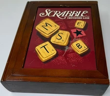 Scrabble - Vintage Collection - 2005 - Bookshelf - Wooden Box - 100% Complete
