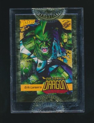 ERIK LARSEN S THE SAVAGE DRAGON WIZARD PRESS GOLD STAMPED SEALED PROMO CARD #3