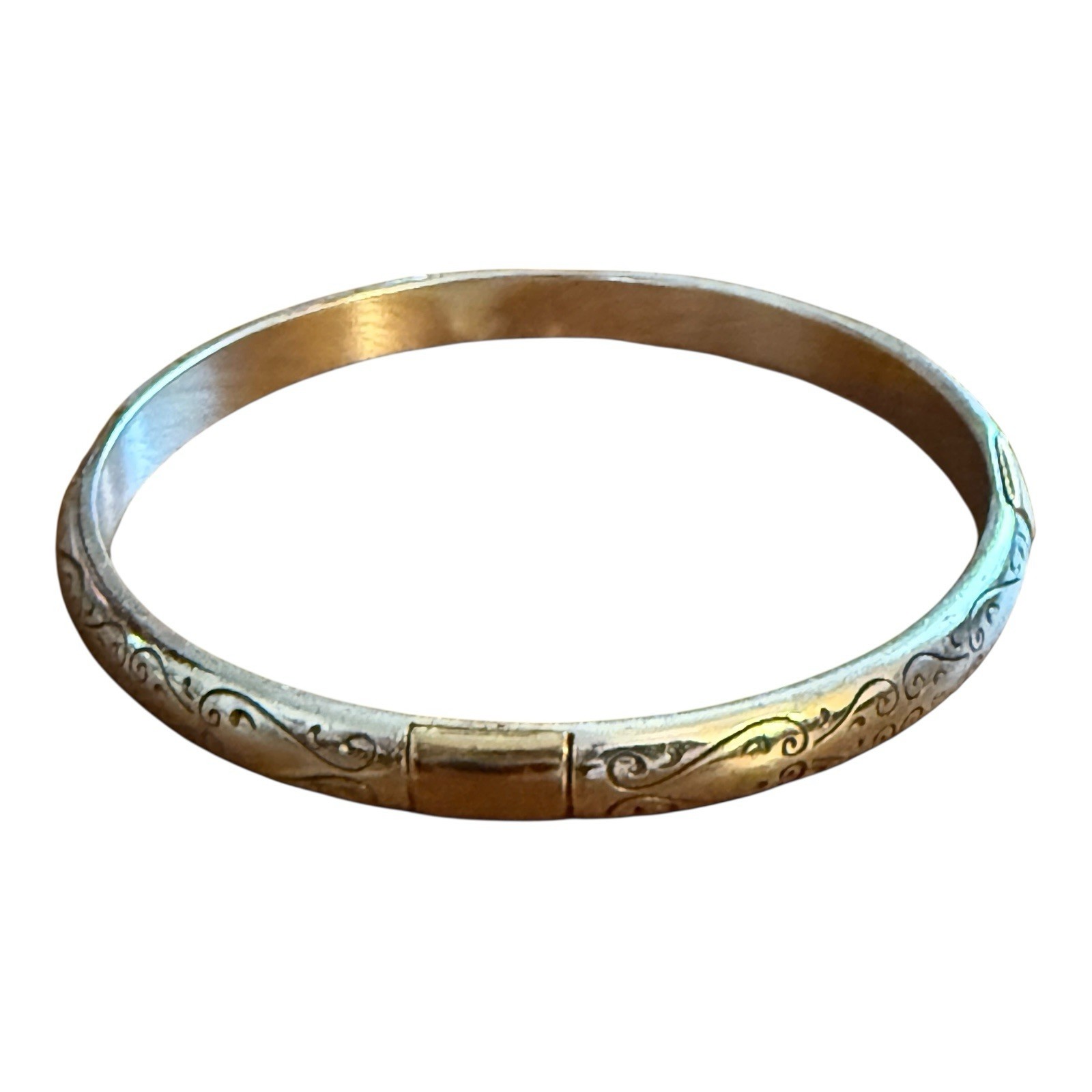 Brighton Two Tone Bangle Bracelet Stackable Silve… - image 2
