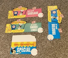 Rare Oscar Meyer Unused Cardboard Advertising Product Price Displays