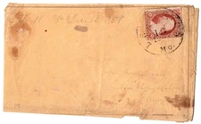 #11 on cover with Lexington MO circle postmark