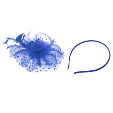Fascinators Hat Clip Set with Hair Clip for Women Tea Party Blue