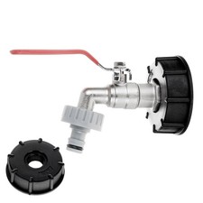 IBC Auslaufhahn Set S60x6  Au&szlig;engewinde Adapter Nippel