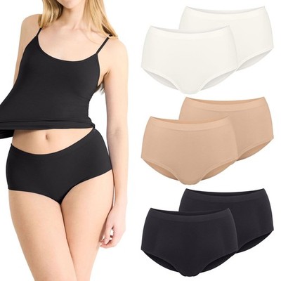 SLOGGI Damen Slips Highwaist Go sense Modal-Mix weich anschmiegsam Logo 2er Pack