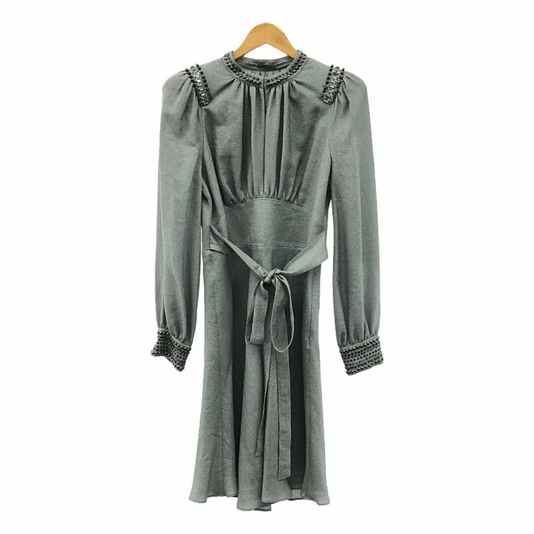 Abito BOTTEGA VENETA borchie bijou impreziosito con cintura grigio donna usato0