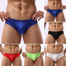Mens Breathable Bikini Low Waist Briefs Underwear Pouch Soft Comfortable