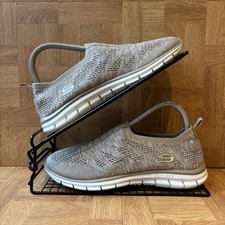 Scarpe da ginnastica Skechers Glider Stunner Taupe slip on dual-lite 23451 UK taglia 4