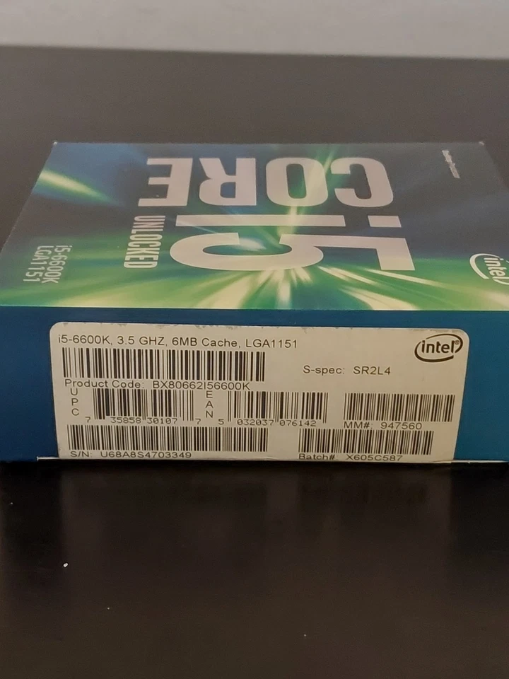 Procesador Intel Core i5-6600K 3,5 GHz SR2L4 Socket 1151 cuatro núcleos CPU de escritorio Foto 3 de 4