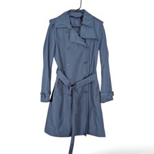 Norma Kamali Trench Coat M NK110901 Vinmar Double Breasted Minimalist Lined