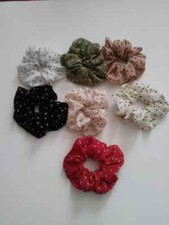 Handmade Scrunchie Polka Dot Hair Elastic Bands Ponytail Holders Ring