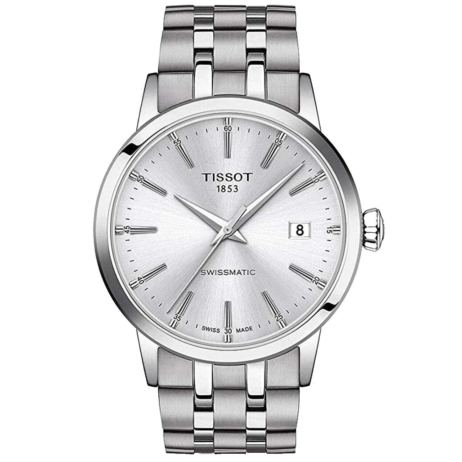 Dial de 12 horas Tissot Caja de acero inoxidable Relojes de pulsera