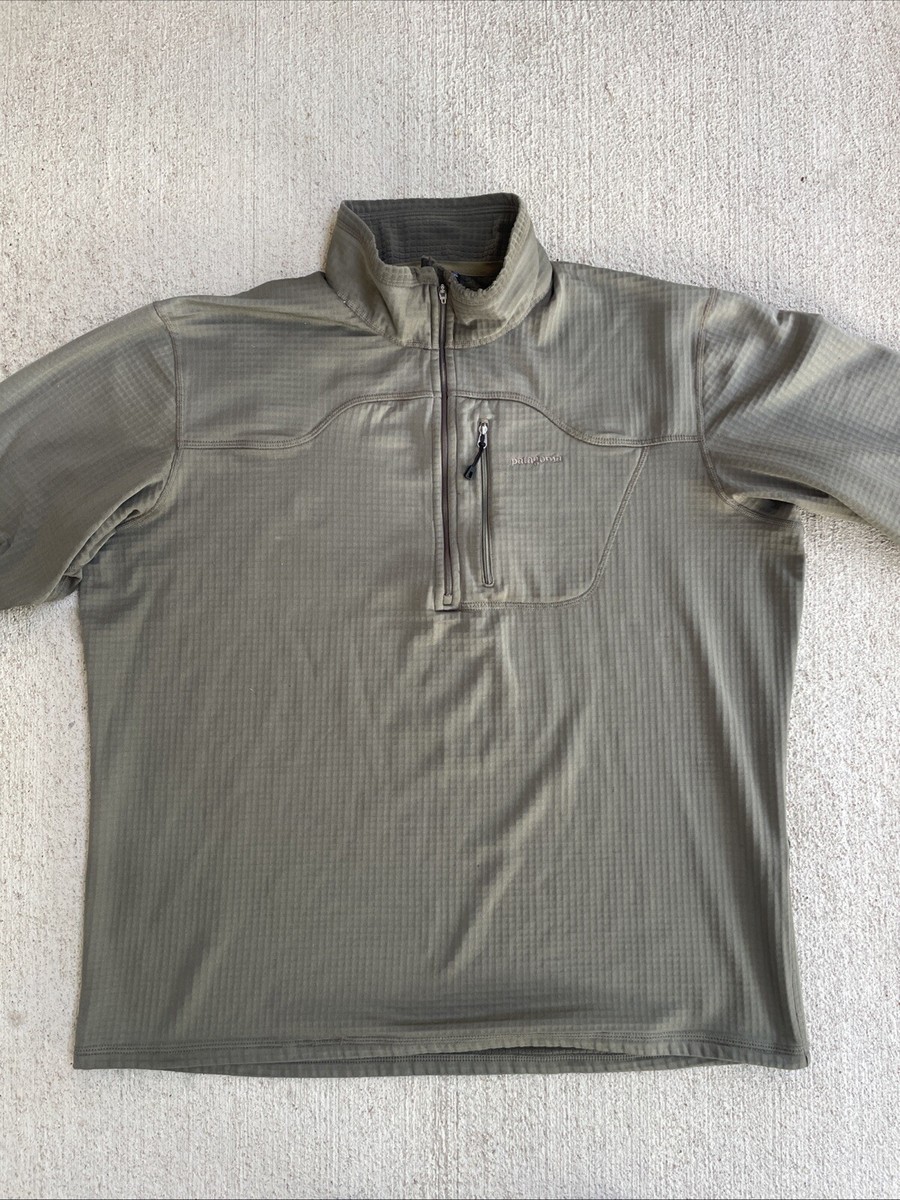 Patagonia MARS R1 Fleece Pullover XL XLARGE Alpha Green 1/2 Zip