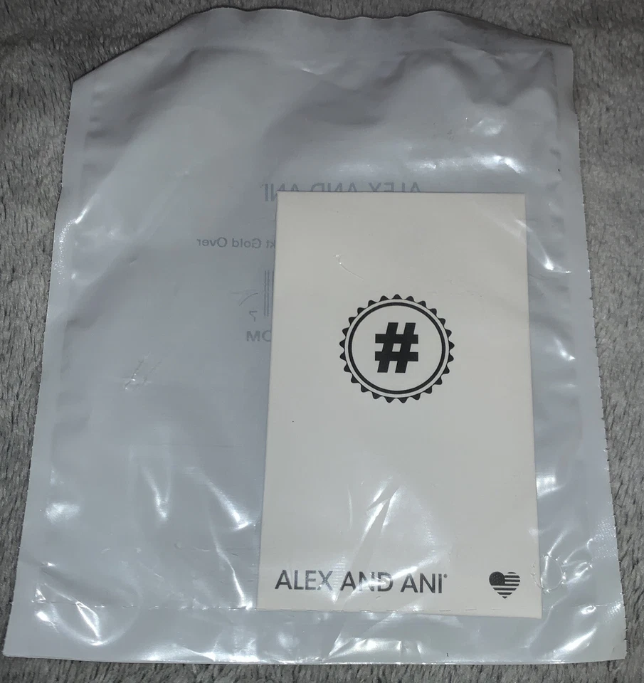 ALEX AND ANI Hashtag "#" Slider Charm, Gold Over 925 Silver, New In Sealed Bag!! - Image 3 of 4