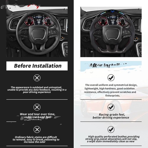 Volante colorido LED de fibra de carbono para 15+ Dodge Hellcat Charger Durango - Imagen 10 de 17