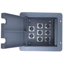 Recessed stage Floor pocket Box flush mount 3pin XLR mic female connectors jacks