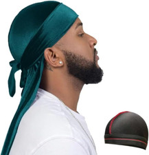 Velvet Durag for Men Wave Cap Velvet Dorag for Men Women 360 Wave