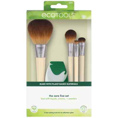 Eco Tools The Core Five Brushes & Blender Set Powder, Cheek, Shadow, Eyeliner